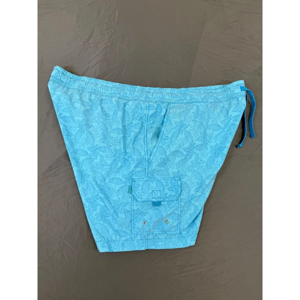 Tommy Bahama Relax Mens XL Swim Trunks Blue Floral Cargo Pocket Mesh Lined‎